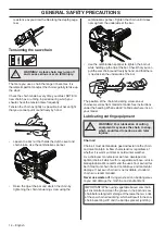 Preview for 14 page of Husqvarna T525 Operator'S Manual