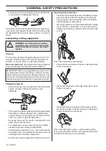 Preview for 18 page of Husqvarna T536 LiXP Operator'S Manual