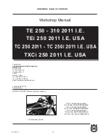 Предварительный просмотр 3 страницы Husqvarna TC 250 2011 Workshop Manual