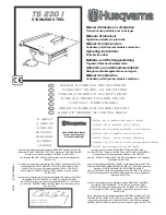 Husqvarna TS 230 I Operating Instructions Manual preview