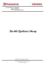 Husqvarna VIKING Do All Quilters Hoop Manual preview