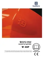 Preview for 1 page of Husqvarna W 40P Operator'S Manual