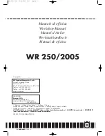 Предварительный просмотр 7 страницы Husqvarna WR 250/2005 Workshop Manual