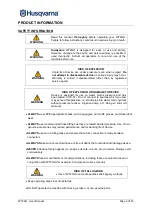 Preview for 5 page of Husqvarna WT2GO Operator'S Manual