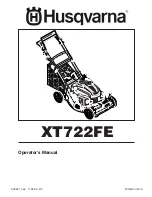 Husqvarna XT722FE Operator'S Manual preview