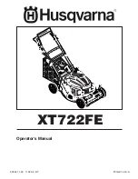 Preview for 1 page of Husqvarna XT722FE Operator'S Manual