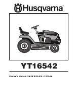 Husqvarna YT16542 Owner'S Manual preview