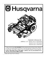 Husqvarna ZTH5223A Operator'S Manual preview