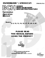 Hussmann BCH Installation Manual preview