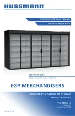 Preview for 1 page of Hussmann EGP MERCHANDISERS Installation & Operation Manual