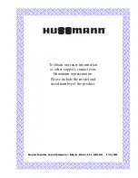 Preview for 34 page of Hussmann ESBD Installation And Operation Manual