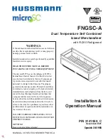 Hussmann FNGSC-A Installation & Operation Manual предпросмотр