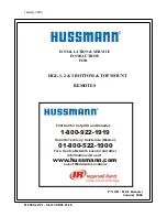 Hussmann HGL-1BS Installation And Service Instructions Manual preview