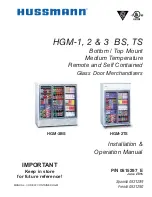 Hussmann HGM-1 BS Installation & Operation Manual preview