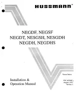 Предварительный просмотр 1 страницы Hussmann NEGDF Installation & Operation Manual