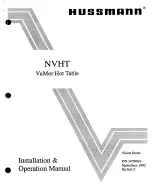 Hussmann NVHT Installation & Operation Manual preview