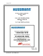 Preview for 1 page of Hussmann USL-2 Installation And Service Instructions Manual