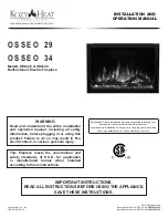 Предварительный просмотр 1 страницы Hussong Kozy Heat Fireplaces OSO-29 Installation And Operation Manual