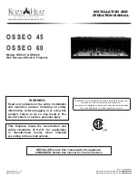 Preview for 1 page of Hussong Kozy Heat Osseo 45 Installation And Operation Manual