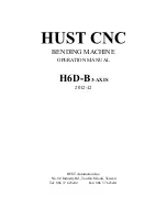 Предварительный просмотр 3 страницы HUST CNC H6D-B3 Operation Manual