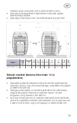 Preview for 12 page of HUUM HIVE HEAT 12 Installation And User Instructions Manual