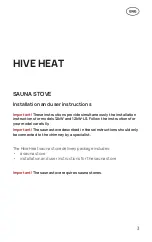 Preview for 3 page of HUUM HIVE HEAT Installation And User Instructions Manual