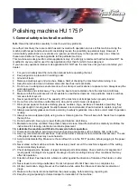 Preview for 11 page of Huvema HU 175 P Operation Manual