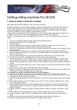 Предварительный просмотр 16 страницы Huvema HU 30 DM Operation Manual