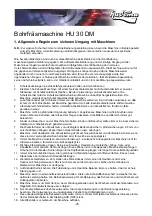 Предварительный просмотр 26 страницы Huvema HU 30 DM Operation Manual