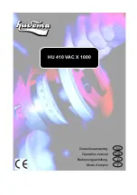 Huvema HU 360 VAC X 1000 Operation Manual preview