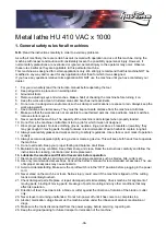 Предварительный просмотр 37 страницы Huvema HU 360 VAC X 1000 Operation Manual