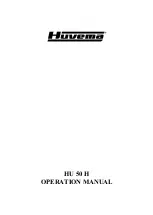 Предварительный просмотр 1 страницы Huvema HU 50 H Operation Manual