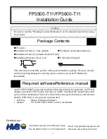 Preview for 1 page of HVS FP3500-T11 Installation Manual