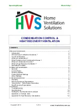 HVS "Warm N Dry" HVS1 Operating Manual preview