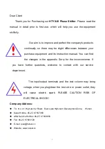 HVTest HTYX-III Manual preview