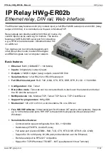 Предварительный просмотр 3 страницы HW Group IP Relay HWg-ER02b Manual