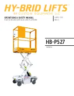 Preview for 1 page of Hy-Brid Lifts HB-P527 Operation & Safety Manual