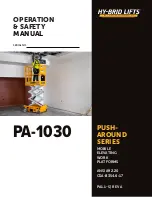 Preview for 1 page of Hy-Brid Lifts PA-1030 Operation & Safety Manual