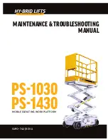 Preview for 1 page of Hy-Brid Lifts PS-1030 Maintenance & Troubleshooting Manual