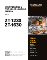 Hy-Brid Lifts ZERO-TURN Series Maintenance & Troubleshooting Manual preview