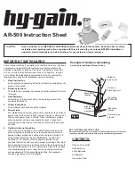 Предварительный просмотр 1 страницы Hy-Gain AR-500 Instruction Sheet