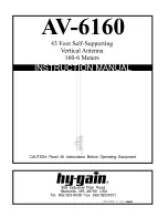 Hy-Gain AV-6160 Instruction Manual preview