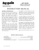 Hy-Gain KIT-160-88 Instruction Manual preview