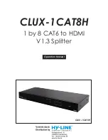 HY-LINE CLUX-1CAT8H Operation Manual preview