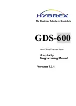 Preview for 1 page of HYBREX GDS-600 Programming Manual