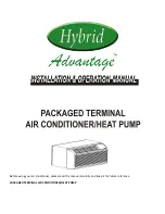 Предварительный просмотр 1 страницы Hybrid Advantage Installation & Operation Manual