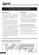 Preview for 4 page of Hybrid B Series User Manual