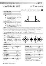 Preview for 5 page of Hybrid KWADRA FL LED Installation And Maintenance Manual