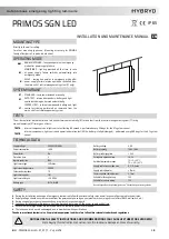 Предварительный просмотр 5 страницы Hybrid PRIMOS SGN LED Installation And Maintenance Manual