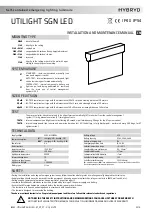 Preview for 9 page of Hybrid UTILIGHT SGN LED Installation And Maintenance Manual